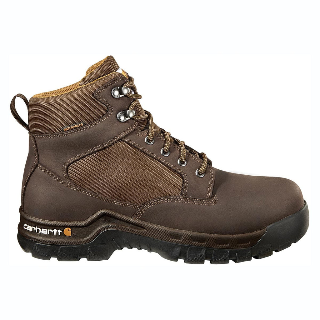 Dark Brown Carhartt Men's Rugged Flex 6" Waterproof Steel Toe Boot