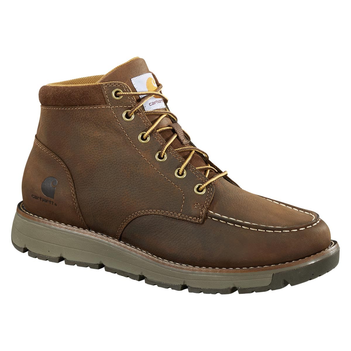 Brown Carhartt Millbrook 5-inch Moc Toe Wedge Boot-Brown