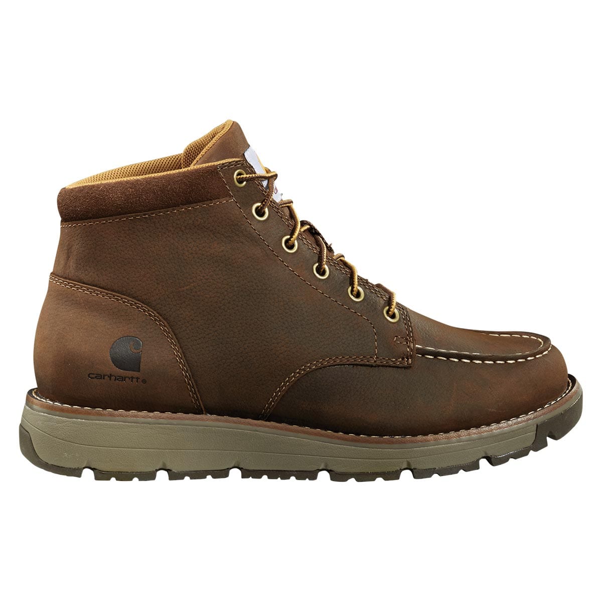 Brown Carhartt Millbrook 5-inch Moc Toe Wedge Boot-Brown