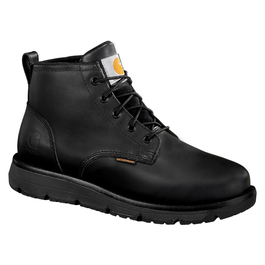 Black Carhartt Millbrook Waterproof 5-inch Steel Toe Wedge Boot-Black