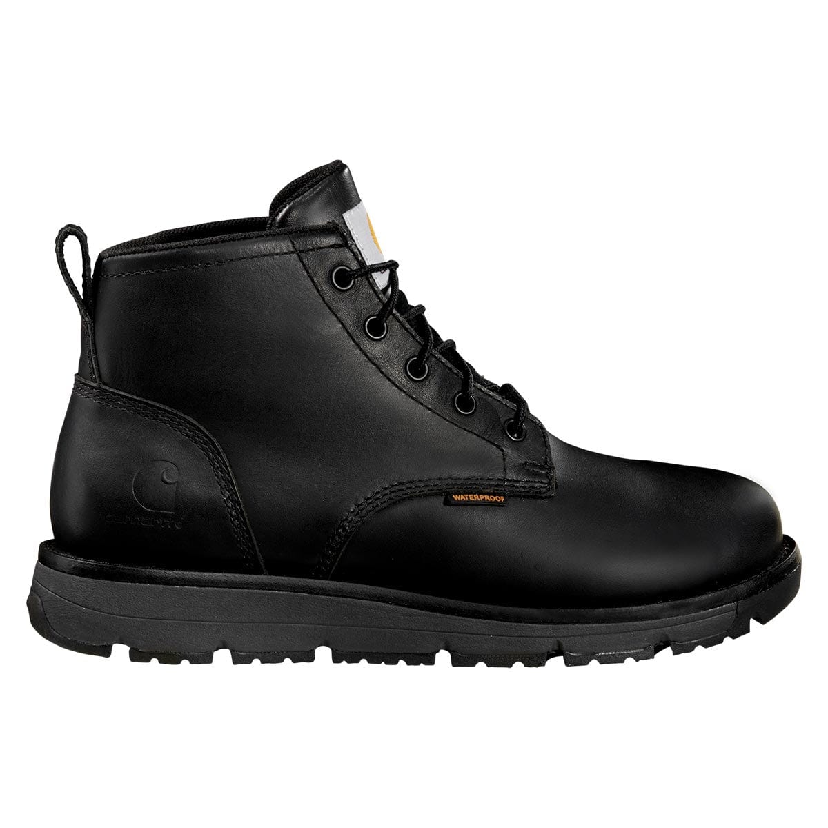 Black Carhartt Millbrook Waterproof 5-inch Steel Toe Wedge Boot-Black