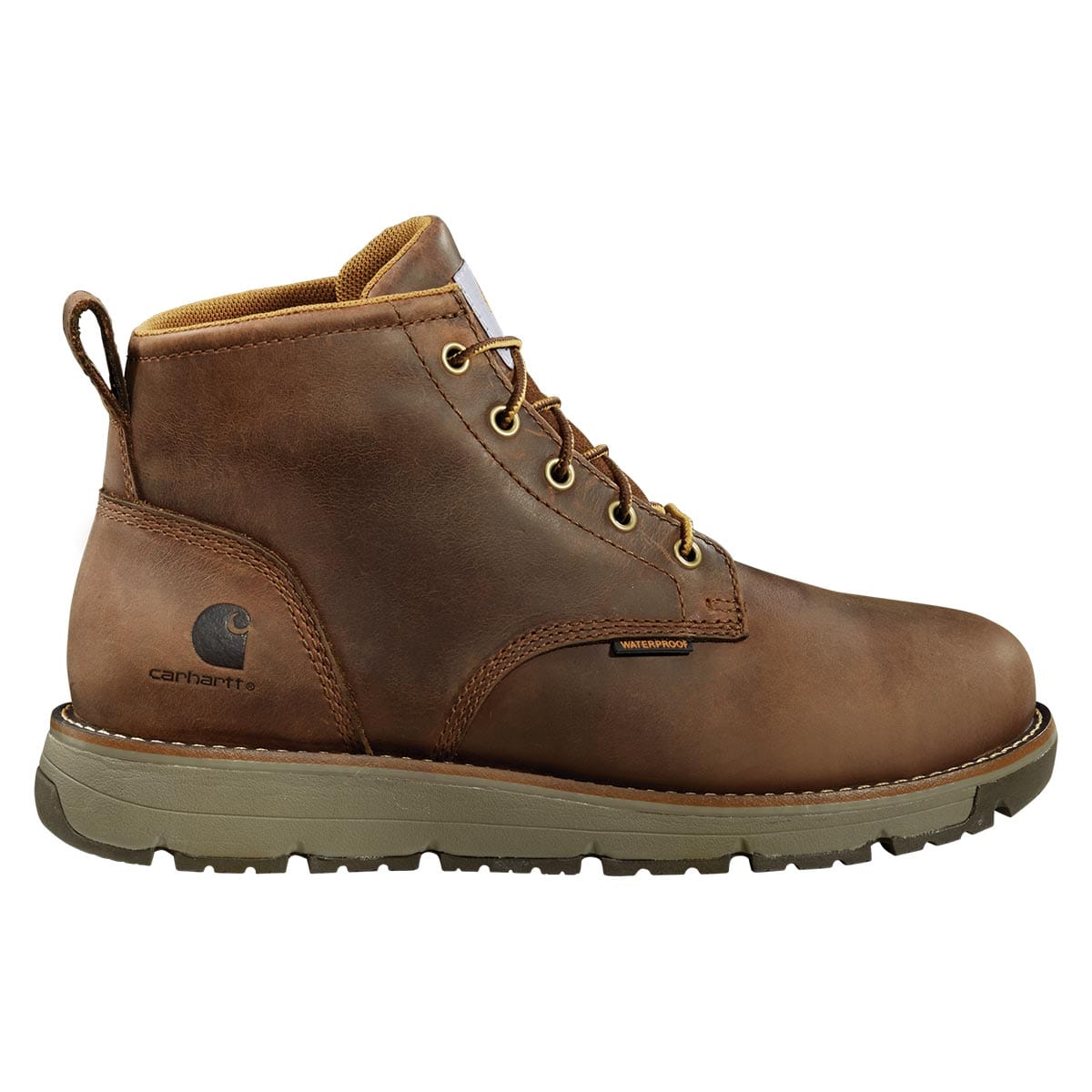 Brown Carhartt Millbrook Waterproof 5-inch Steel Toe Wedge Boot-Brown