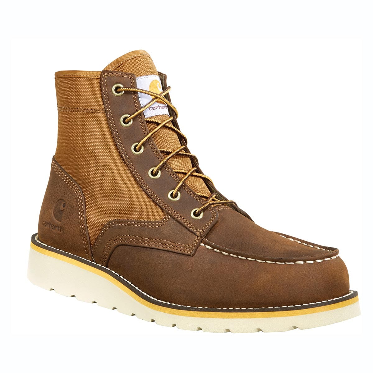 Brown Carhartt Men's Wedge 6" Moc Toe Non-Safety Toe Boot