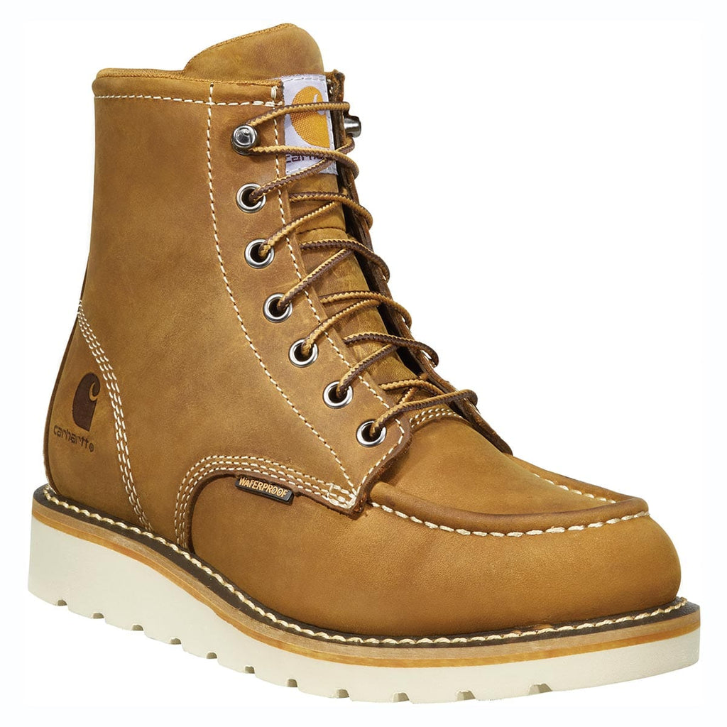 Brown Carhartt Women's 6" Steel Toe Wedge Boots