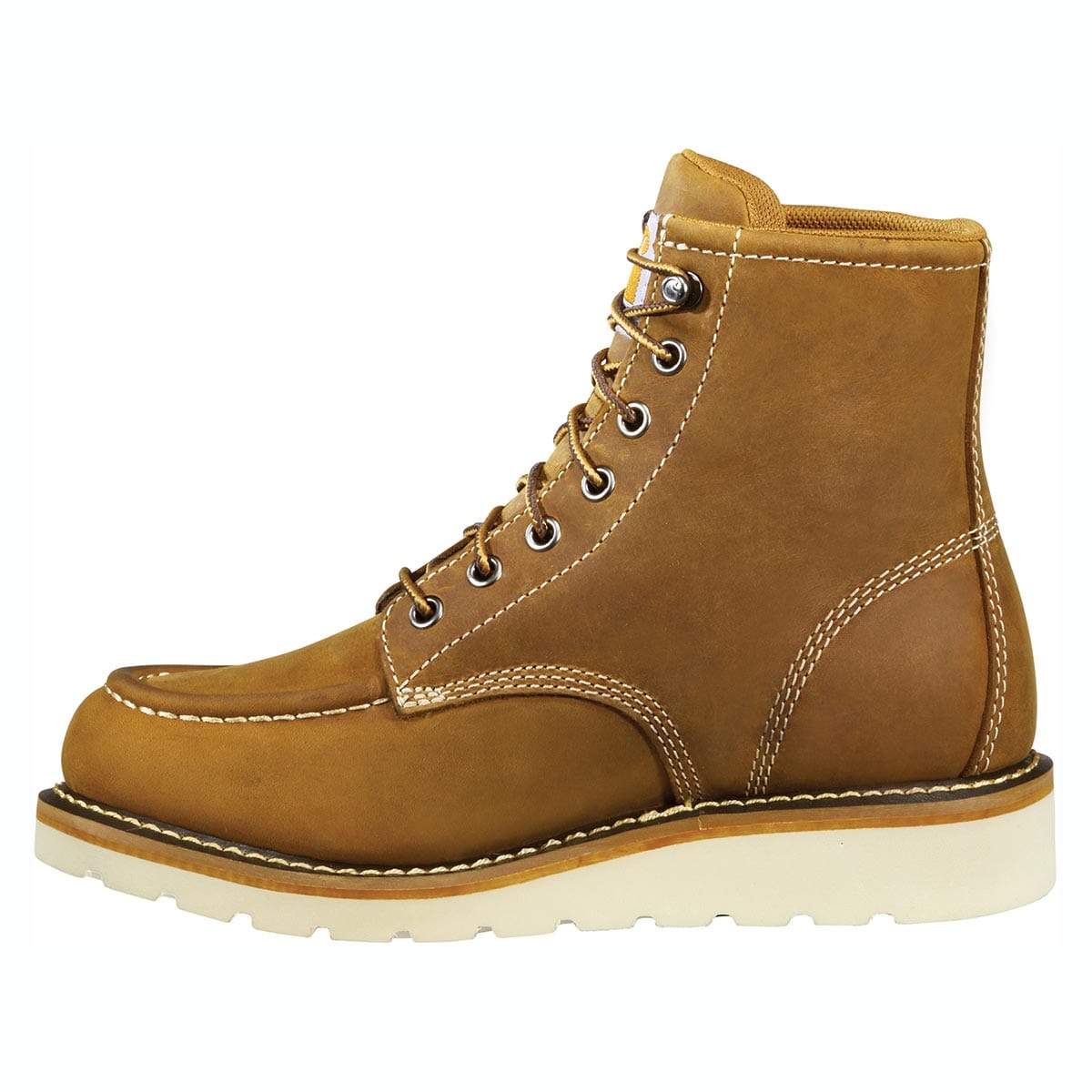 Brown Carhartt Women's 6" Steel Toe Wedge Boots