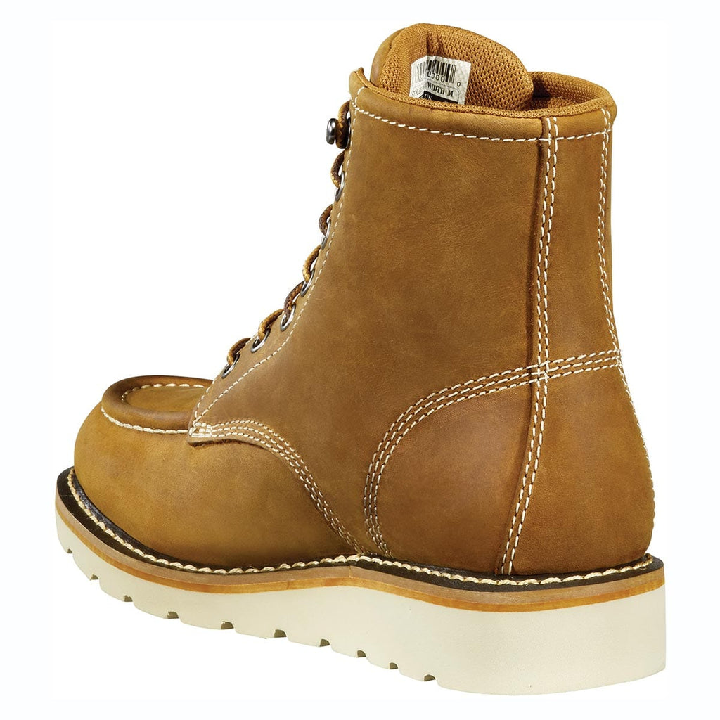 Brown Carhartt Women's 6" Steel Toe Wedge Boots
