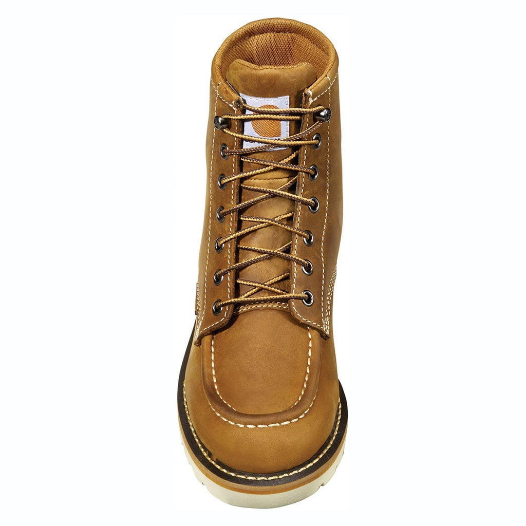 Brown Carhartt Women's 6" Steel Toe Wedge Boots