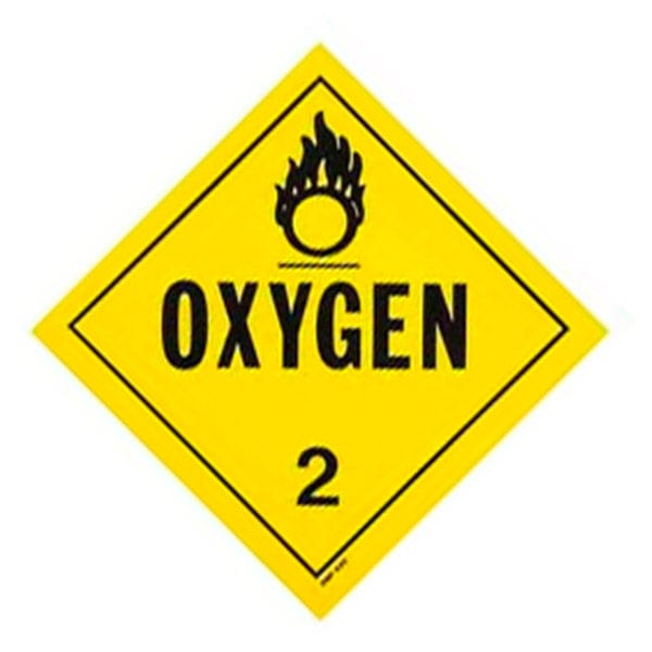Oxygen 2 Polyethylene DOT Placards