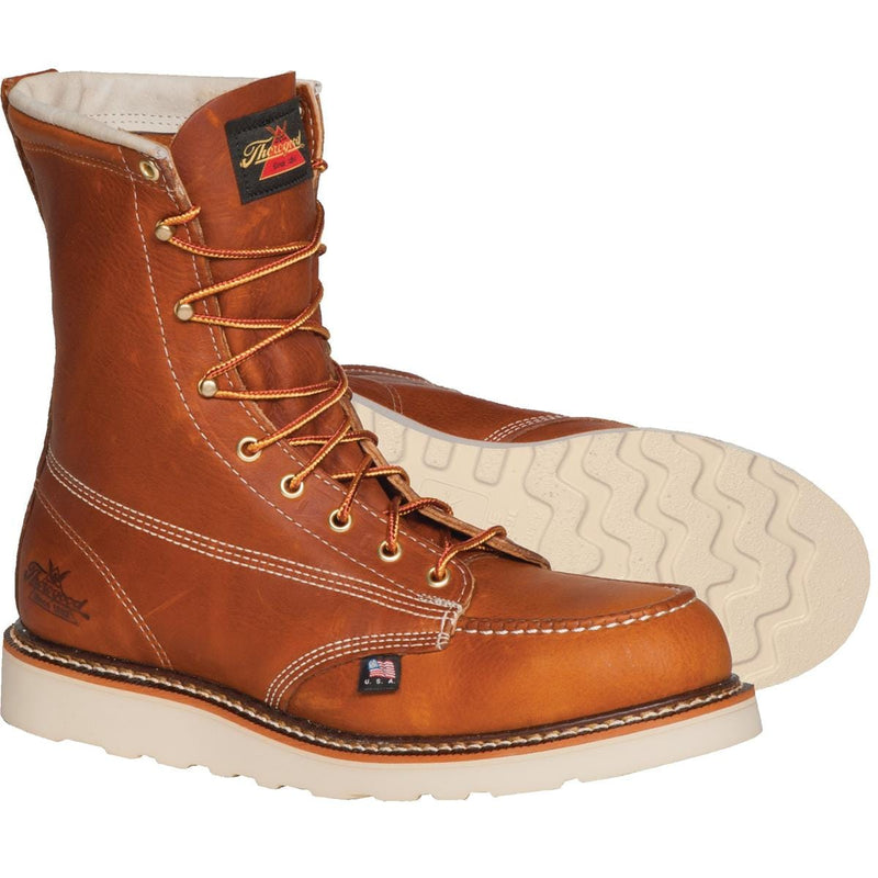 Thorogood American Heritage 8"H Steel Toe Wedge Sole Moc Toe Boots