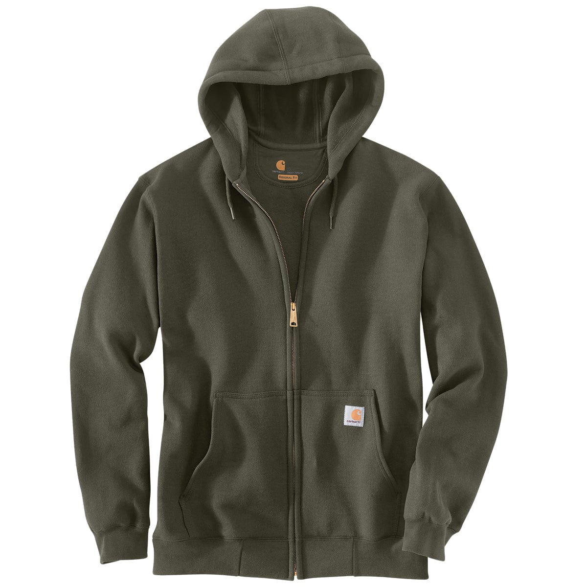 Moss Carhartt K122 Zip-Front Hooded Sweatshirt