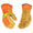 Kinco Pigskin Leather Palm Gloves, Bright Orange
