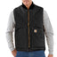Front of Carhartt V01 Firm Cotton Duck Arctic-Lined Vest on model