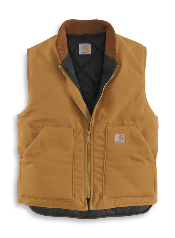 Brown Carhartt V01 Firm Cotton Duck Arctic-Lined Vest