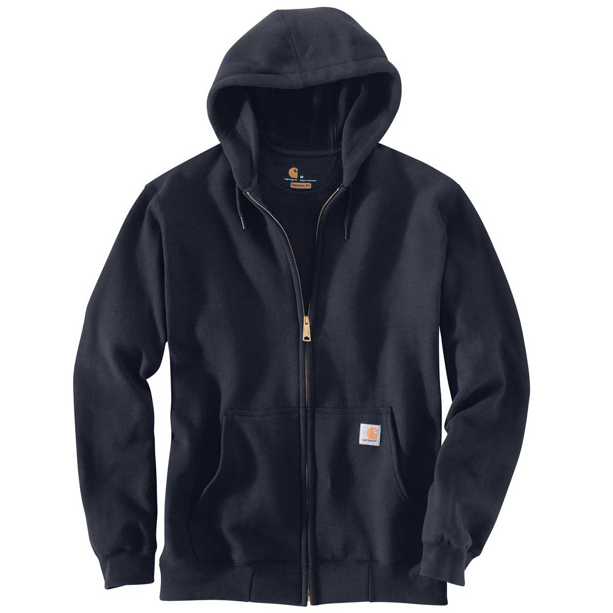 Navy Carhartt K122 Zip-Front Hooded Sweatshirt