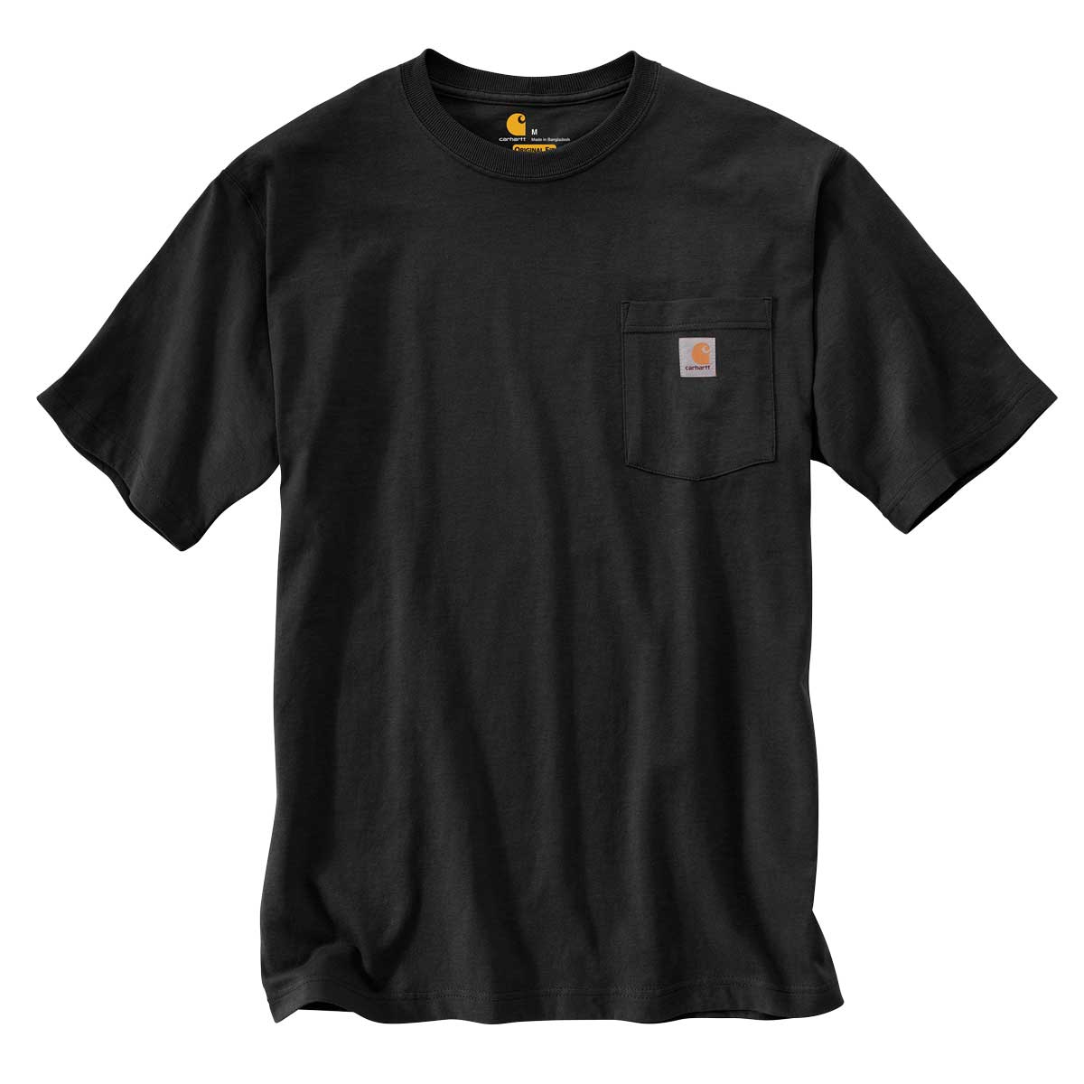 Black Carhartt K87 Loose Fit Pocket T-Shirt | Sizes S-2XL Reg