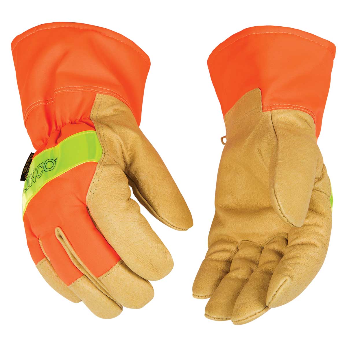 Kinco Enhanced Visibility Insulated Pigskin Hi-Vis Gloves