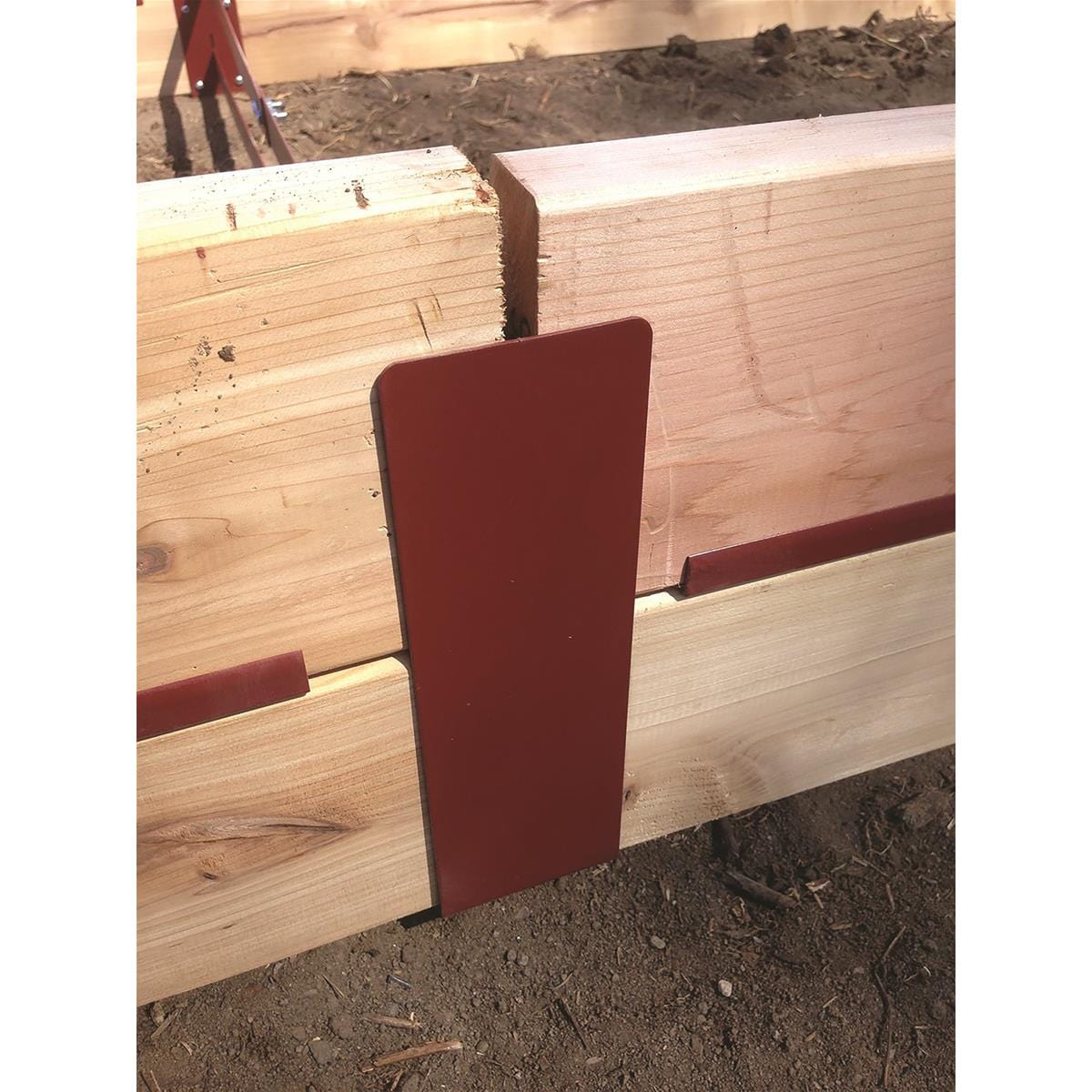10"H Raised Bed Extension Bracket Shown on Lumber