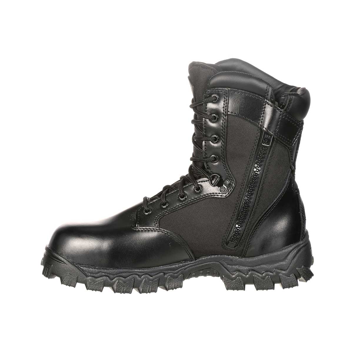 View of the inside of Rocky Alpha Force Zip Waterproof Duty Boot