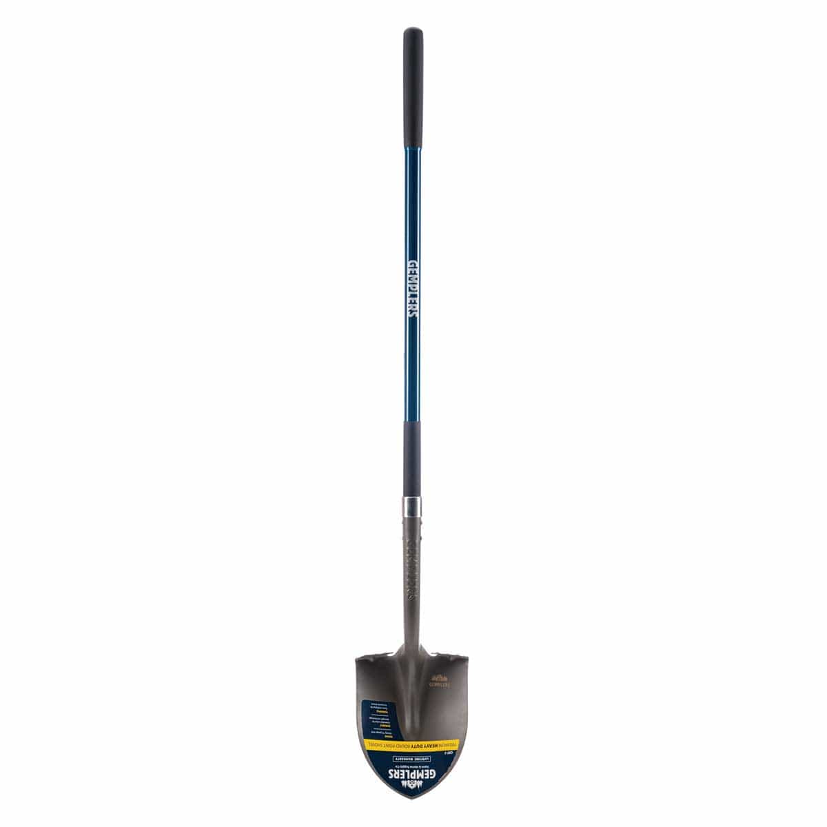Front of the Gemplers Round Point Shovel with Fiberglass Handle