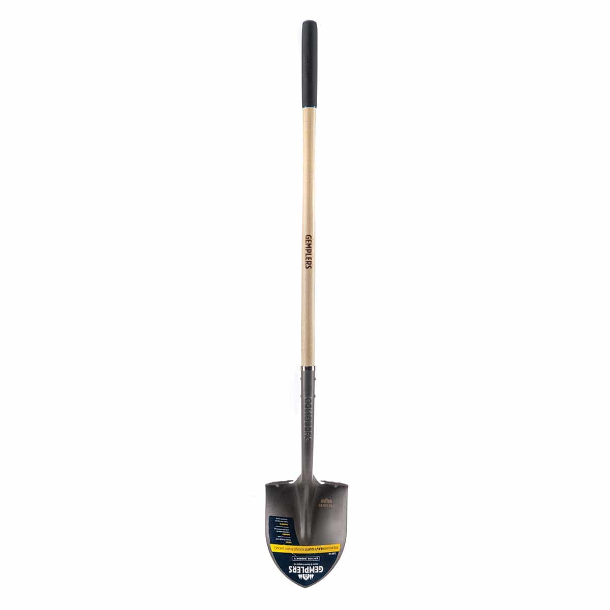 Front of the Gemplers Wood Handle Shovel with Round Point