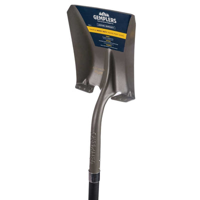 Gemplers Square Point Shovel with Extended Socket, Fiberglass Handle