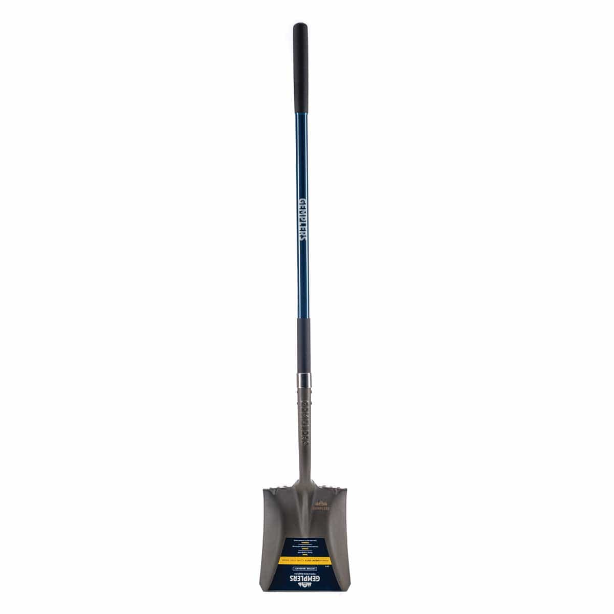 Front of the Gemplers Square Point Shovel with Fiberglass Handle