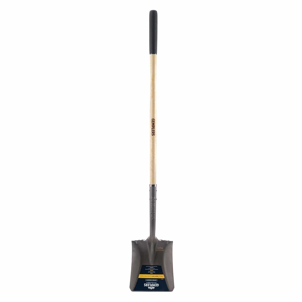 Front of the Gemplers Square Point Shovel with Wood Handle