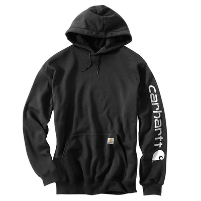 Black Carhartt Loose Fit Midweight Logo Sleeve Sweatshirt