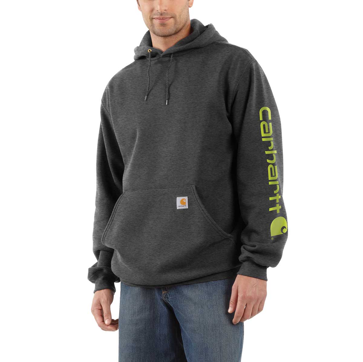 Carhartt Loose Fit Midweight Logo Sleeve Sweatshirt on model