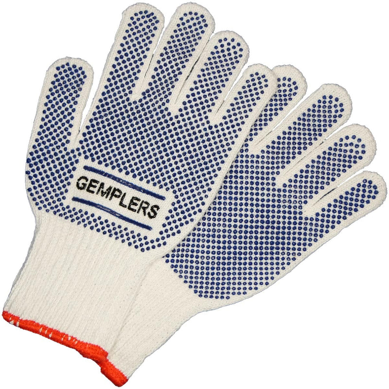 Gemplers Premium A Red Dota Double-dotted Reversible Mena S Knit Work Gloves with Durable Double-Sided Vinyl Dots Size Large Mens