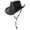 Black Weathered Cotton Outback Hat with Shapeable 2 3/4" Brim