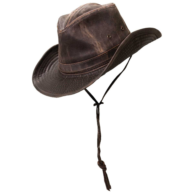 Weathered Cotton Outback Hat with Shapeable 2 3/4" Brim