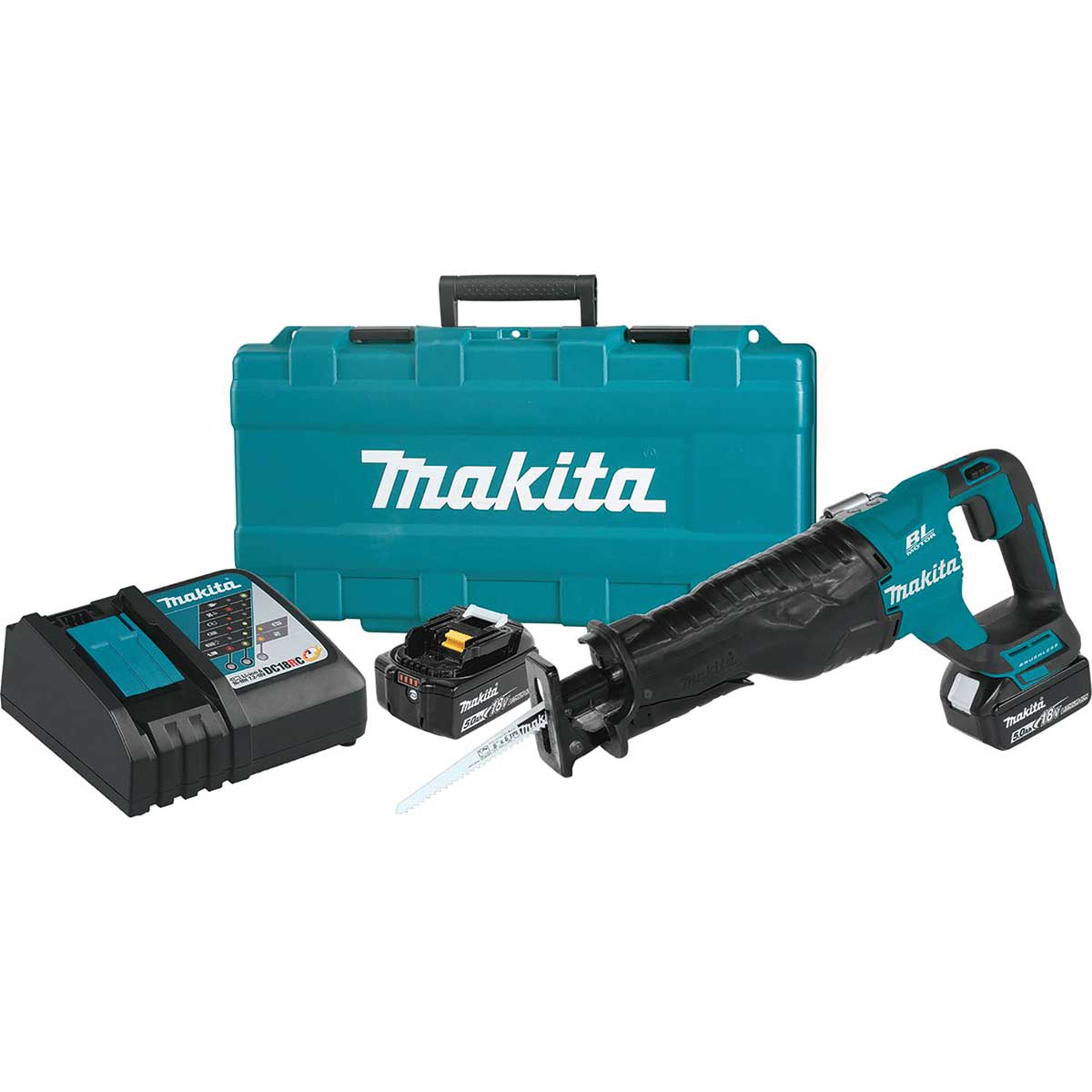 Makita XRJ05T 18V LXT® Lithium-Ion Brushless Cordless Recipro Saw Kit (5.0Ah)