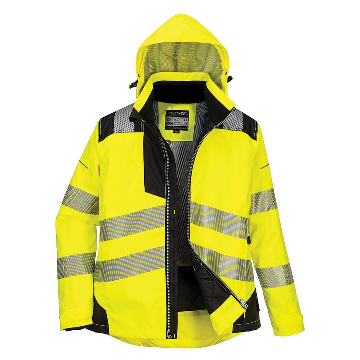 Yellow Portwest Women's ANSI Class 2 Hi-Vis Winter Jacket