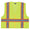 MCR Safety ANSI Class 2 Hi-Vis Recycled Materials Zipper-Front Surveyor Vest