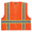 MCR Safety ANSI Class 2 Hi-Vis Recycled Materials Zipper-Front Surveyor Vest