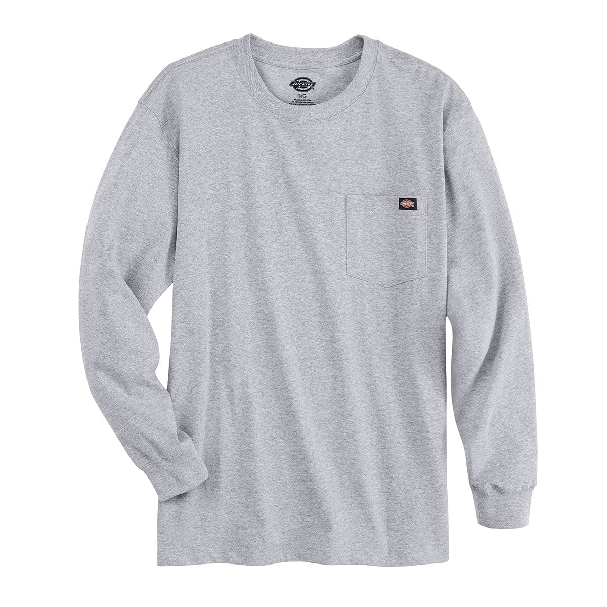 Heather Gray Dickies Long Sleeve Heavyweight Crew Neck T-Shirt