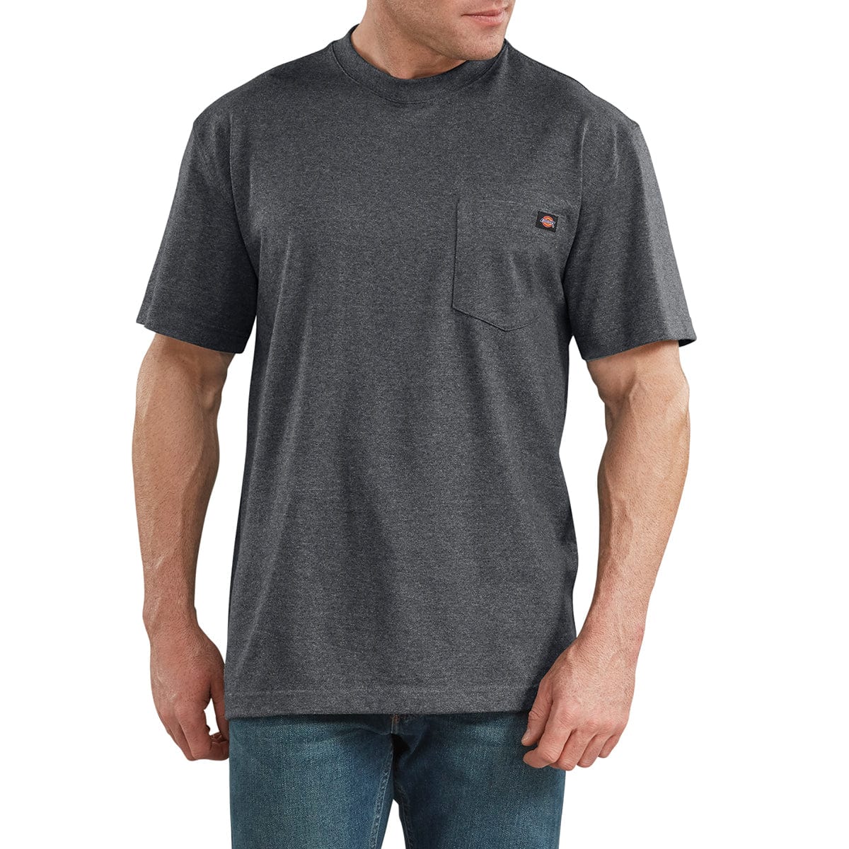 Charcoal Gray Heather Dickies Short Sleeve Heavyweight T-Shirt