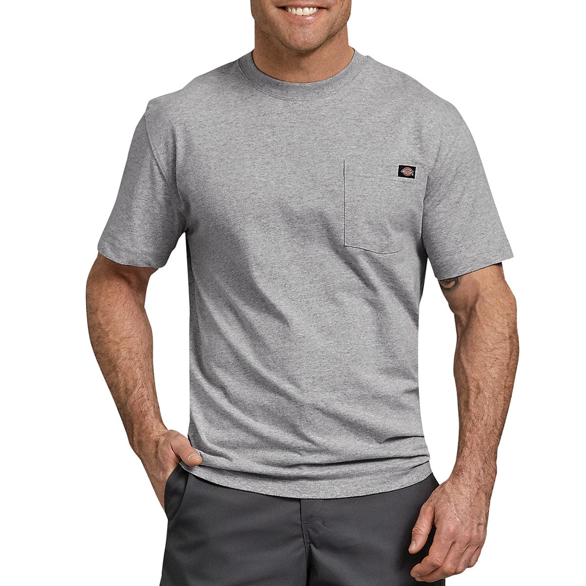 Heather Gray Dickies Short Sleeve Heavyweight T-Shirt
