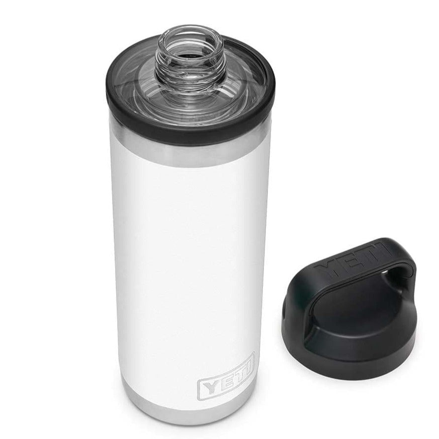 White YETI Rambler 18 oz  Bottle with Chug Cap