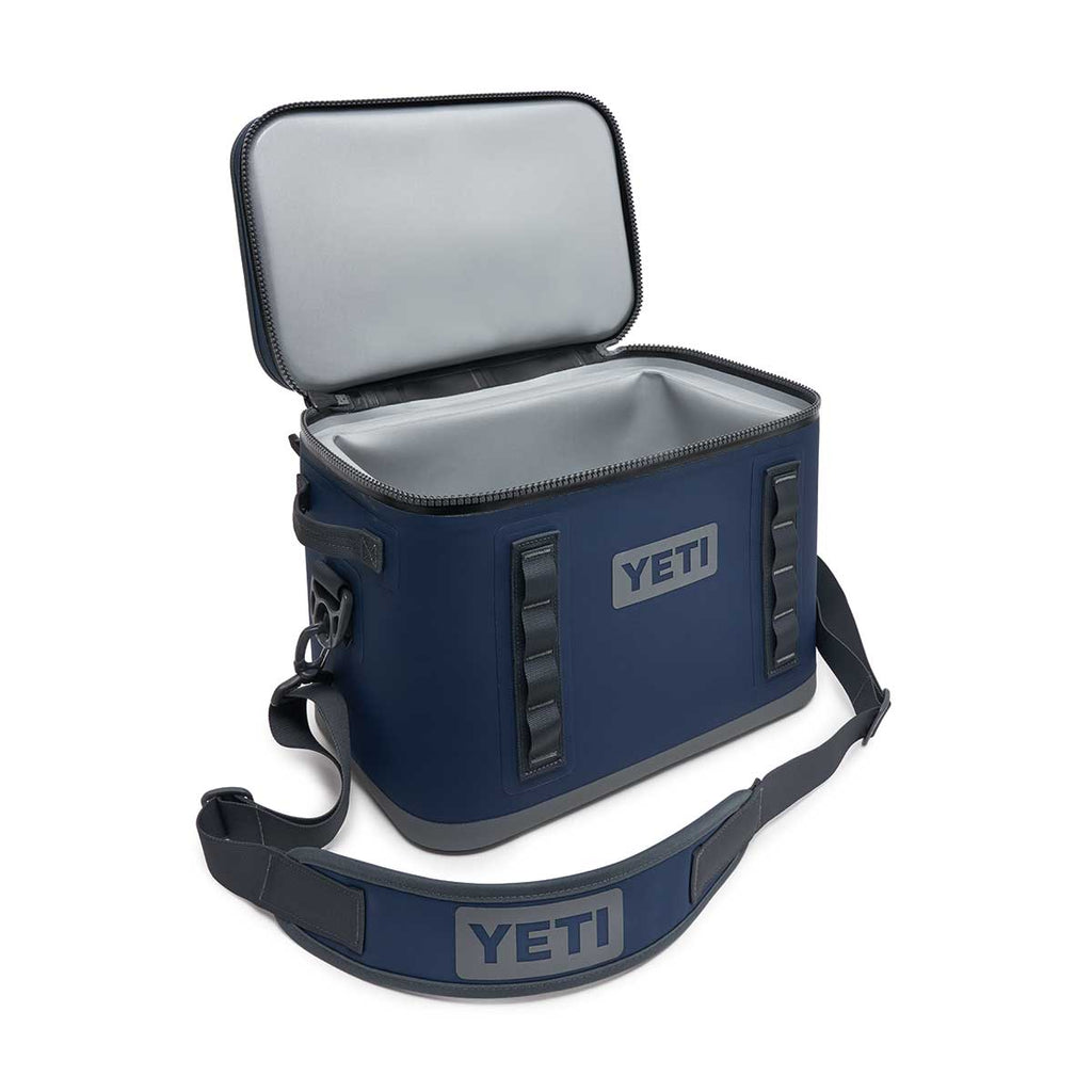 Navy colored YETI Hopper Flip 18 Soft Sided Cooler