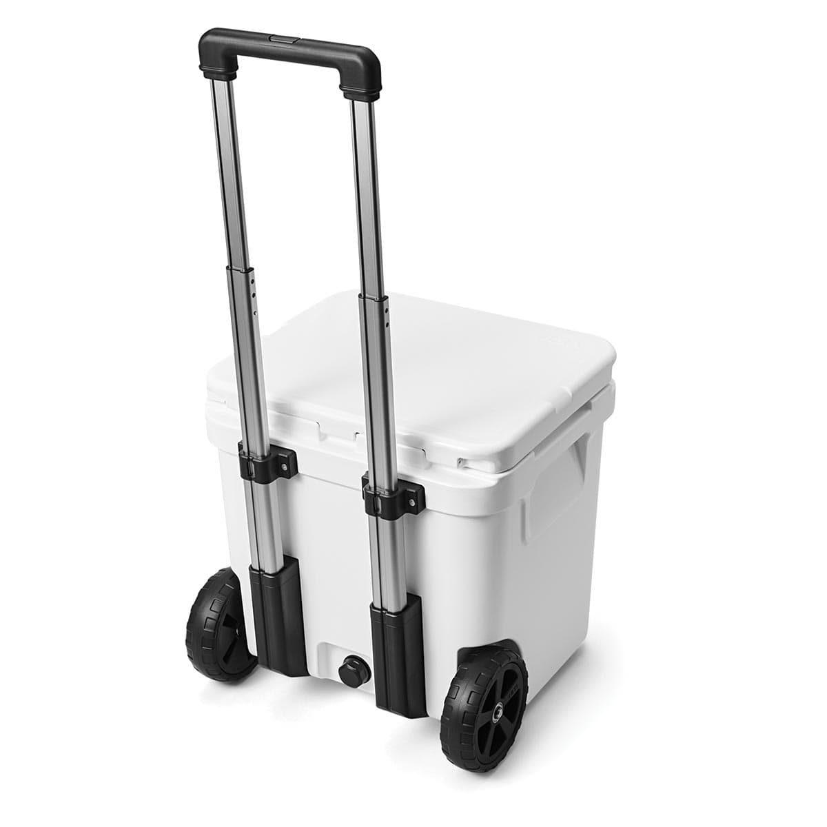 White YETI Roadie 48 Wheeled Cooler