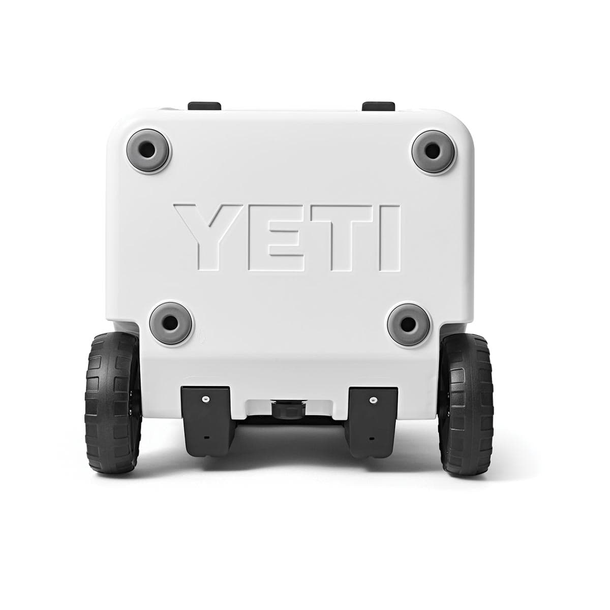 White YETI Roadie 48 Wheeled Cooler