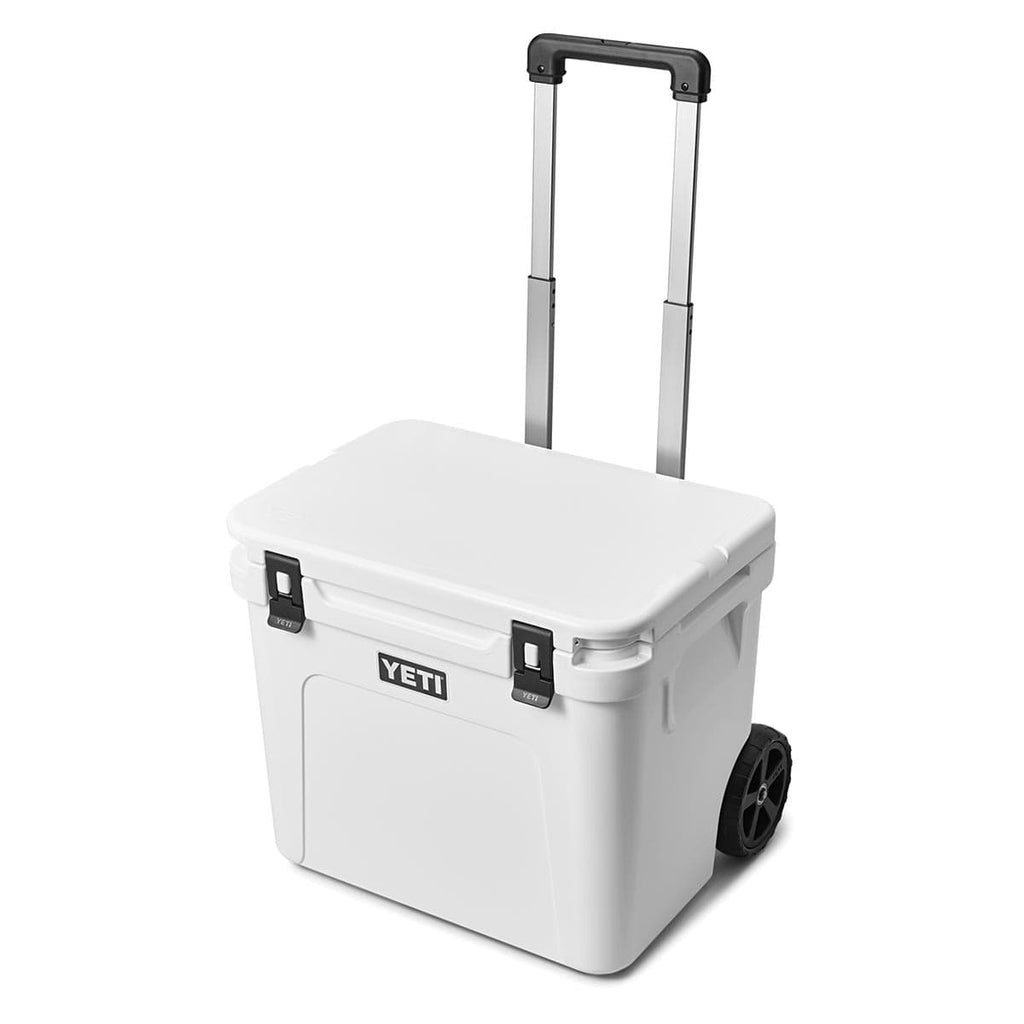 White YETI Roadie 60 Wheeled Cooler