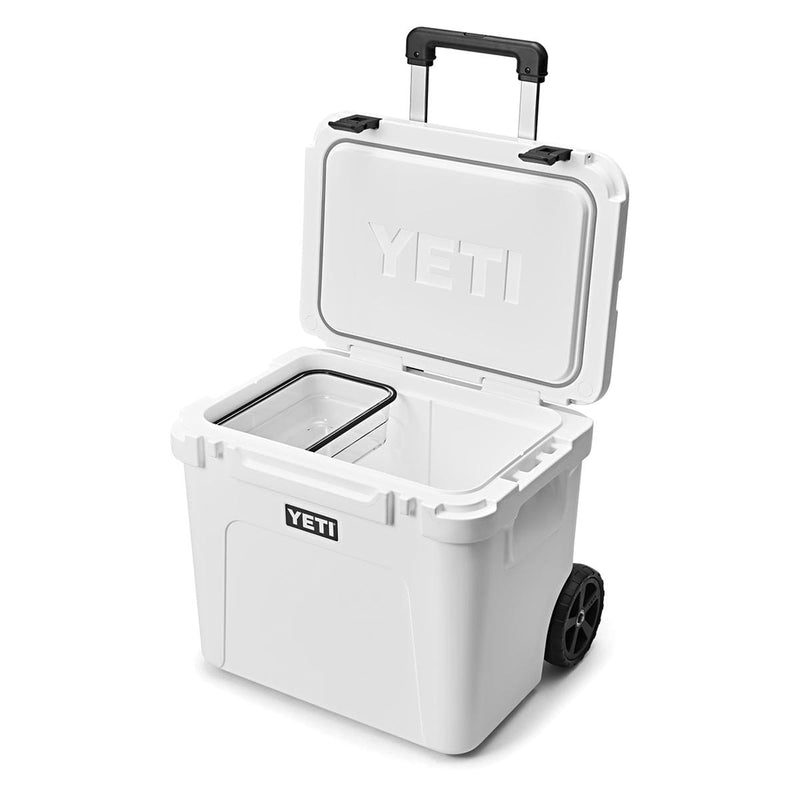 White YETI Roadie 60 Wheeled Cooler