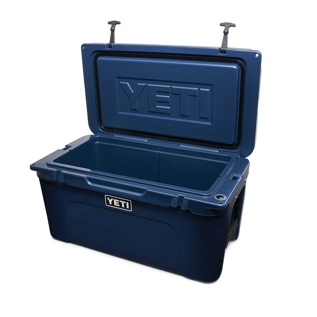 Navy colored YETI Tundra 65 Cooler
