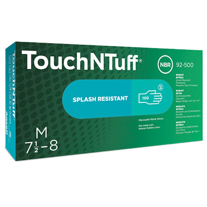 Ansell TouchNTuff 92-500 Powdered Nitrile Disposable Gloves, 100pk
