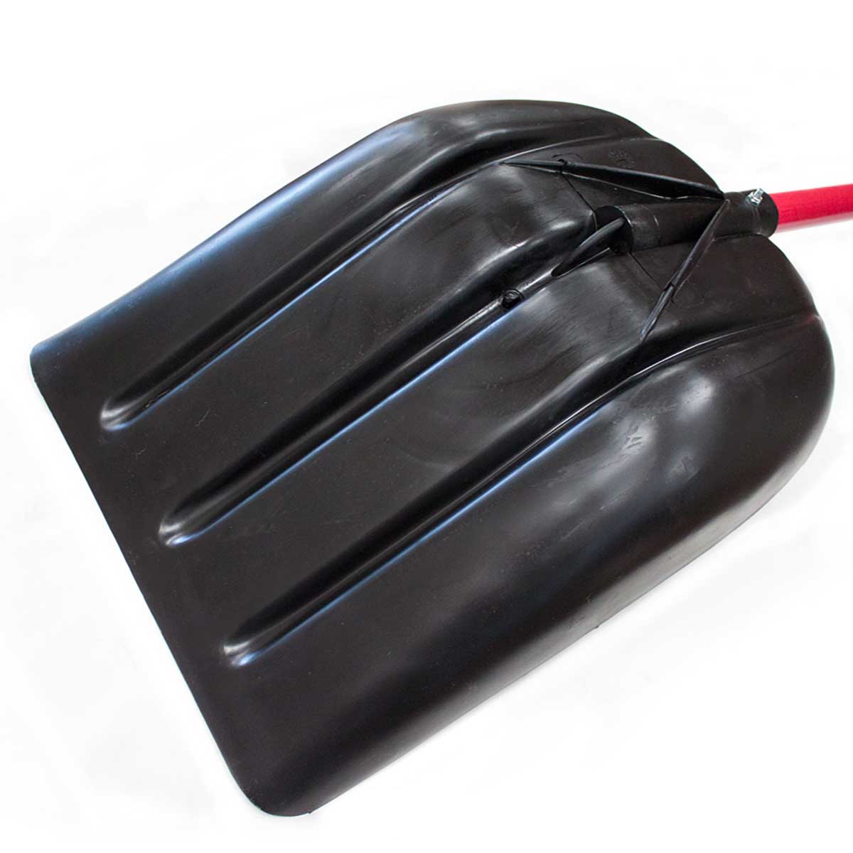 View of the back of the Bully Tools Poly Scoop Shovel with D-Handle