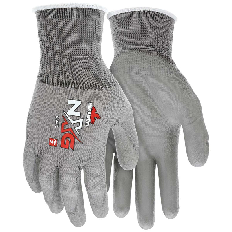 Coated Gloves,Latex,Gray,S,PR MCR Safety 9688S