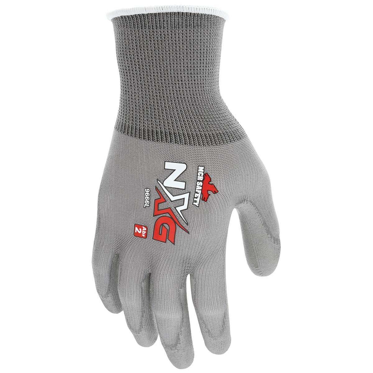 View of the back of the MCR Safety Polyurethane-Coated Nylon Gloves